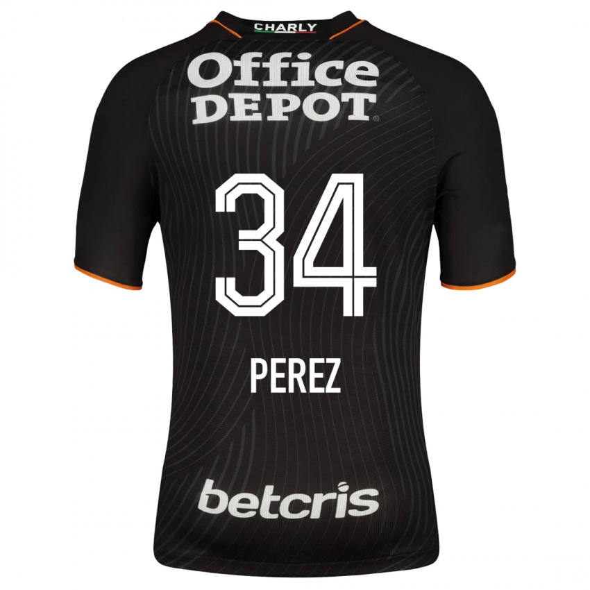 Kinderen Julio Pérez #34 Zwart Uitshirt Uittenue 2023/24 T-Shirt