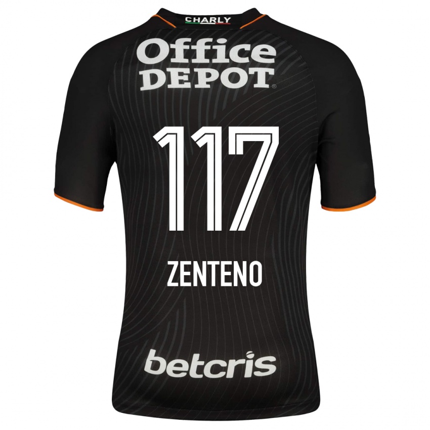 Kinderen Gustavo Zenteno #117 Zwart Uitshirt Uittenue 2023/24 T-Shirt