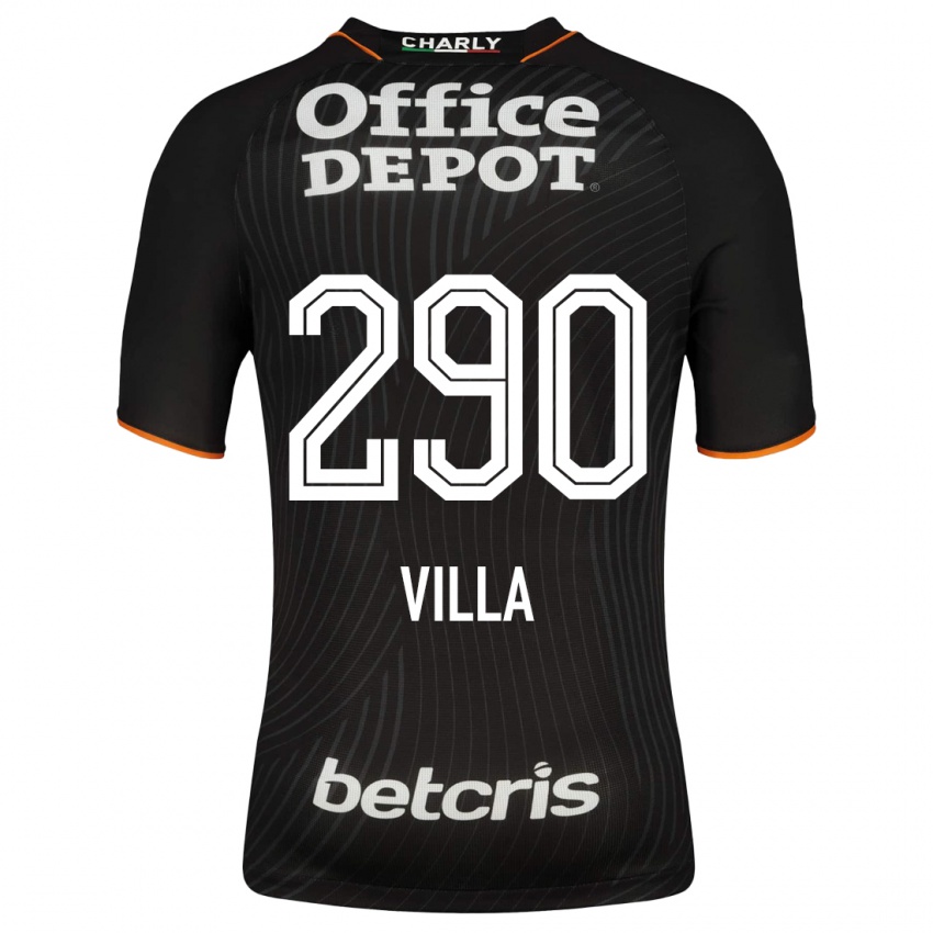 Kinderen Adrián Villa #290 Zwart Uitshirt Uittenue 2023/24 T-Shirt