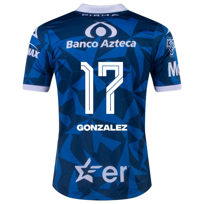 Kinderen Andrea González #17 Blauw Uitshirt Uittenue 2023/24 T-Shirt