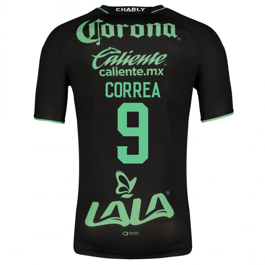 Kinderen Javier Correa #9 Zwart Uitshirt Uittenue 2023/24 T-Shirt