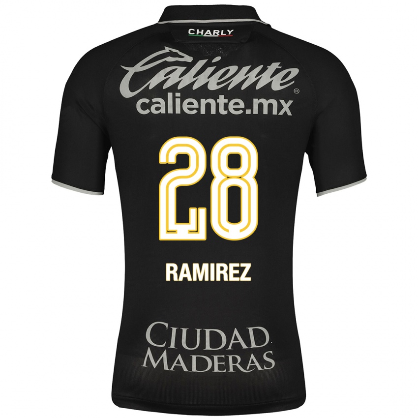 Kinderen David Ramírez #28 Zwart Uitshirt Uittenue 2023/24 T-Shirt