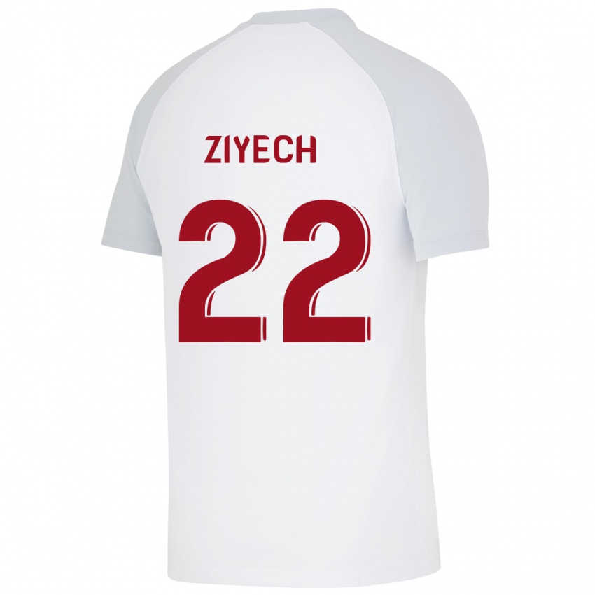 Kinderen Hakim Ziyech #22 Wit Uitshirt Uittenue 2023/24 T-Shirt