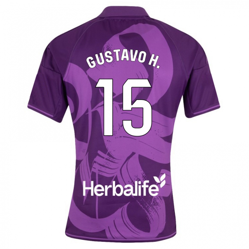 Kinderen Gustavo Henrique #15 Viooltje Uitshirt Uittenue 2023/24 T-Shirt