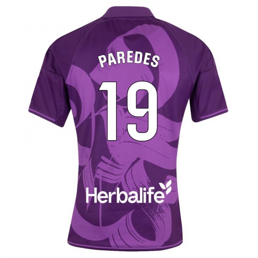 Kinderen Yago Paredes #19 Viooltje Uitshirt Uittenue 2023/24 T-Shirt