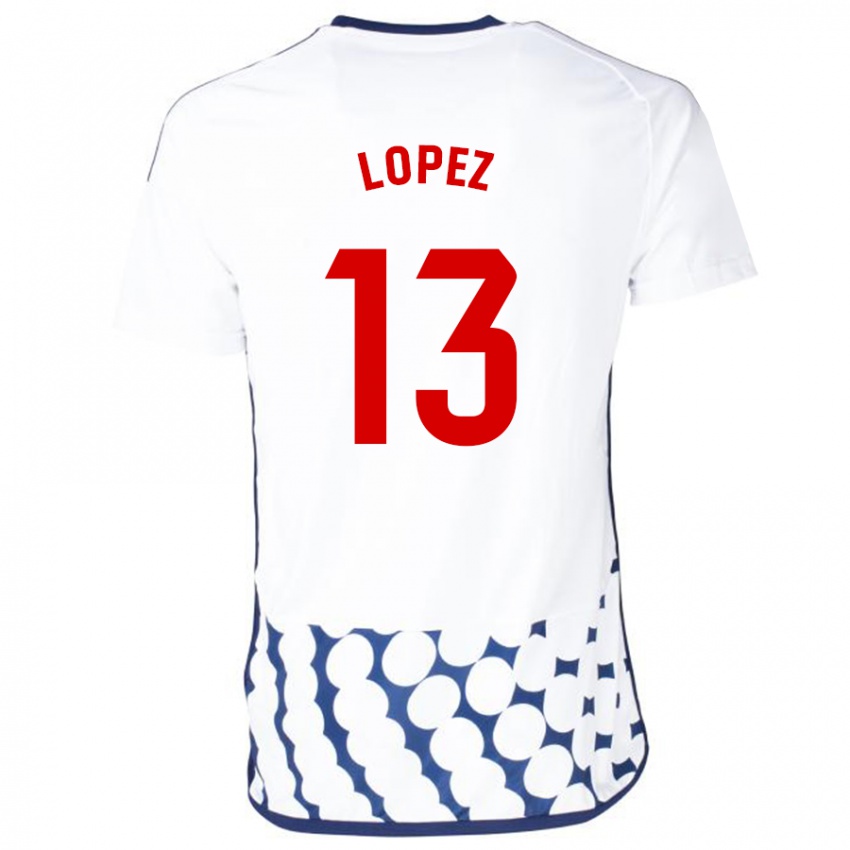Kinderen Luis López #13 Wit Uitshirt Uittenue 2023/24 T-Shirt