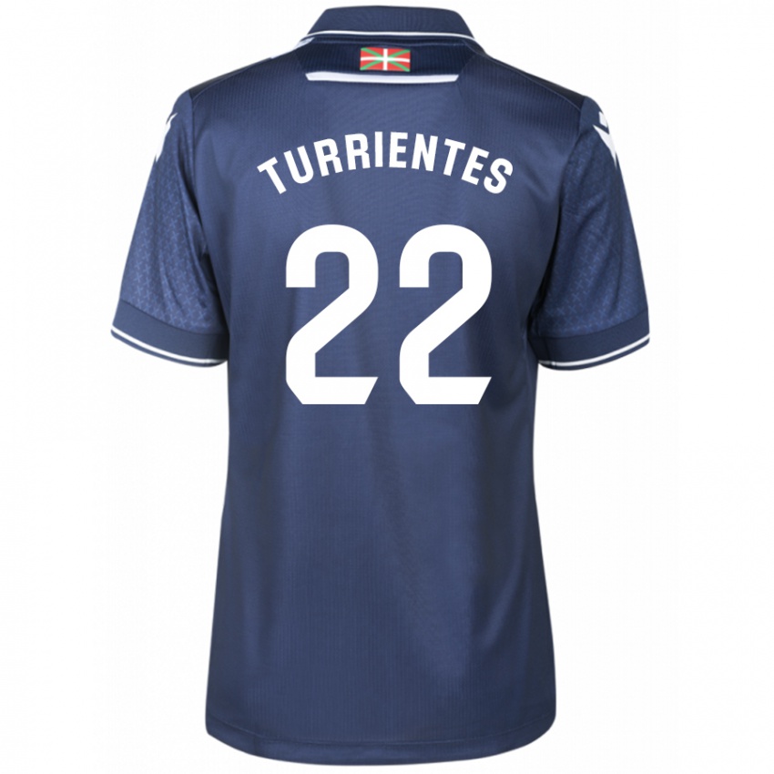 Kinderen Beñat Turrientes #22 Marine Uitshirt Uittenue 2023/24 T-Shirt