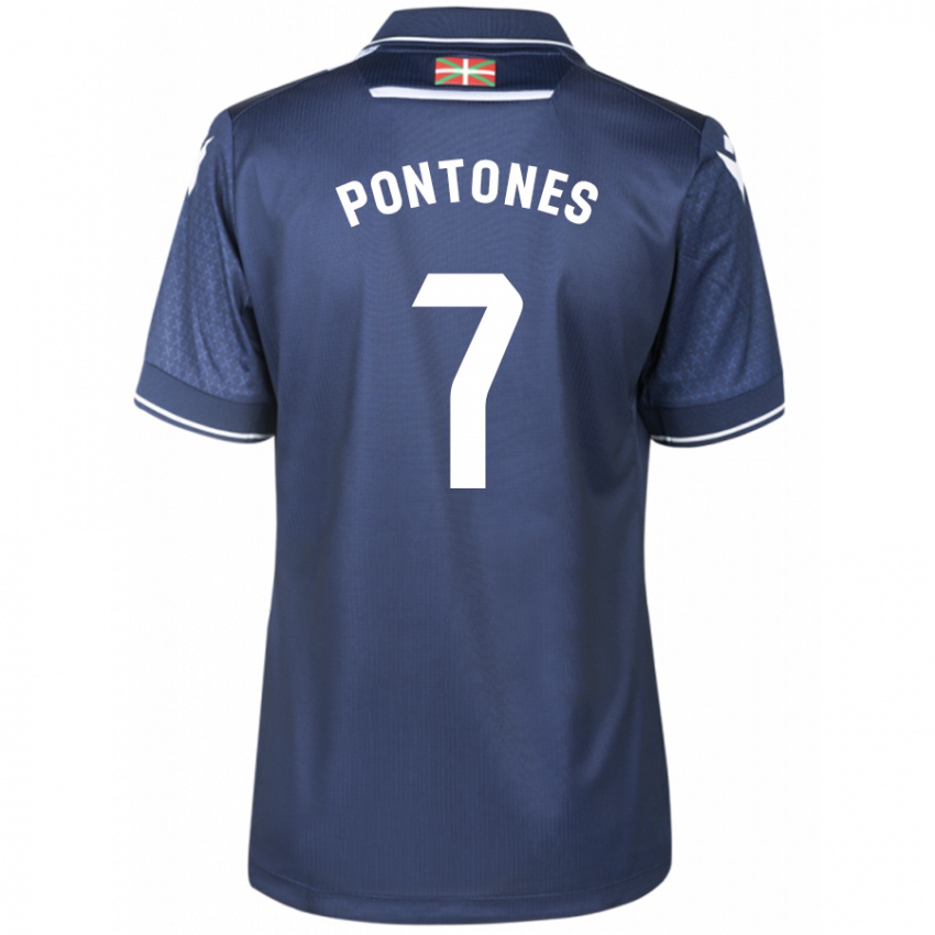 Kinderen Juan Carlos Pontones #7 Marine Uitshirt Uittenue 2023/24 T-Shirt