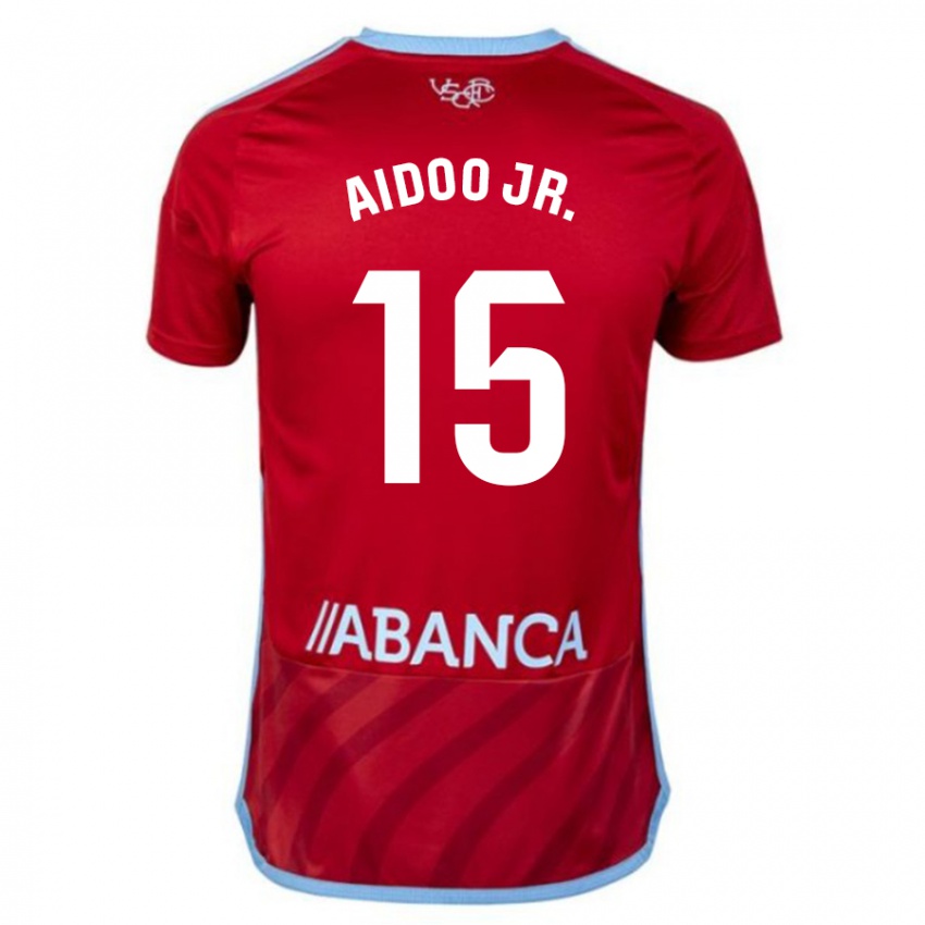 Kinderen Joseph Aidoo #15 Rood Uitshirt Uittenue 2023/24 T-Shirt