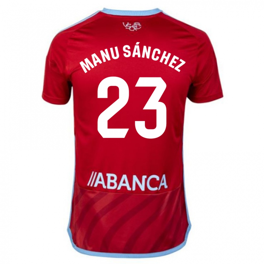Kinderen Manu Sanchez #23 Rood Uitshirt Uittenue 2023/24 T-Shirt