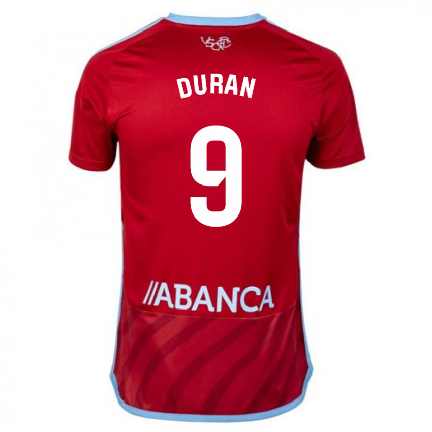 Kinderen Pablo Durán #9 Rood Uitshirt Uittenue 2023/24 T-Shirt