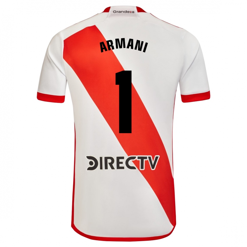 Heren Franco Armani #1 Wit Rood Thuisshirt Thuistenue 2023/24 T-Shirt
