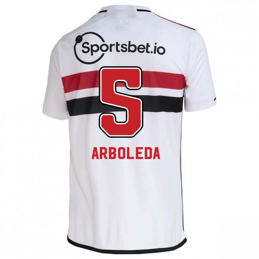 Heren Robert Arboleda #5 Wit Thuisshirt Thuistenue 2023/24 T-Shirt