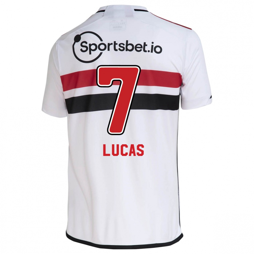 Heren Lucas Moura #7 Wit Thuisshirt Thuistenue 2023/24 T-Shirt