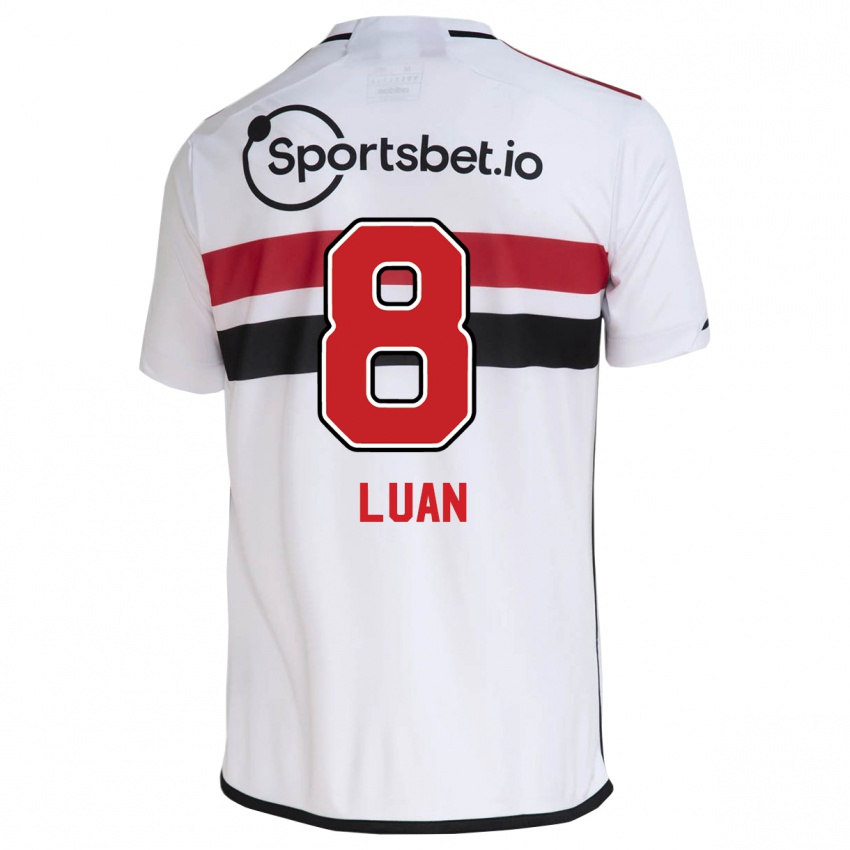 Heren Luan #8 Wit Thuisshirt Thuistenue 2023/24 T-Shirt