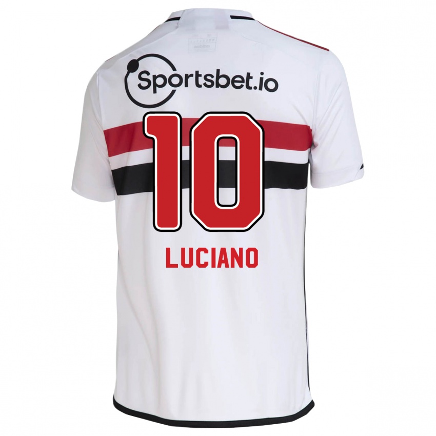 Heren Luciano #10 Wit Thuisshirt Thuistenue 2023/24 T-Shirt