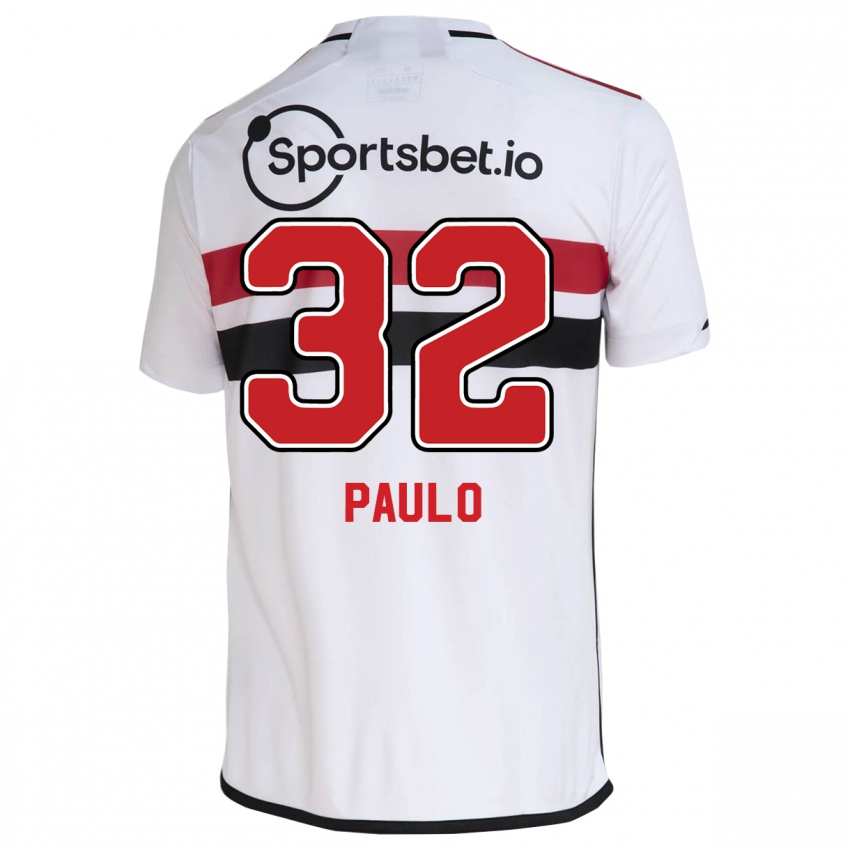 Heren Marcos Paulo #32 Wit Thuisshirt Thuistenue 2023/24 T-Shirt