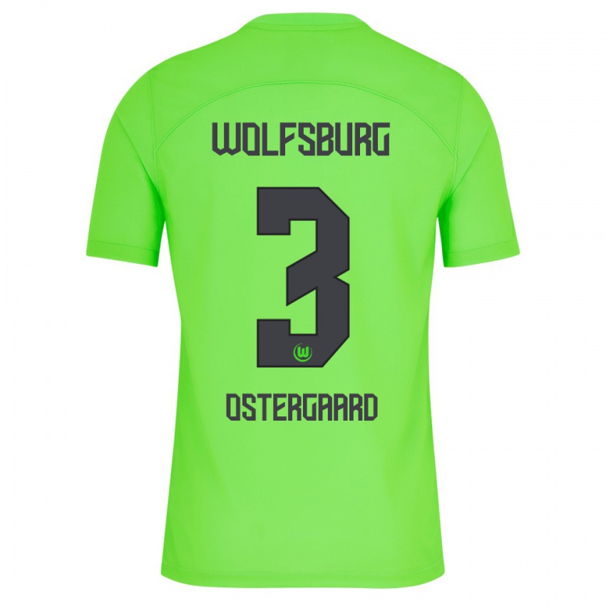 Heren Christian Östergaard #3 Groente Thuisshirt Thuistenue 2023/24 T-Shirt