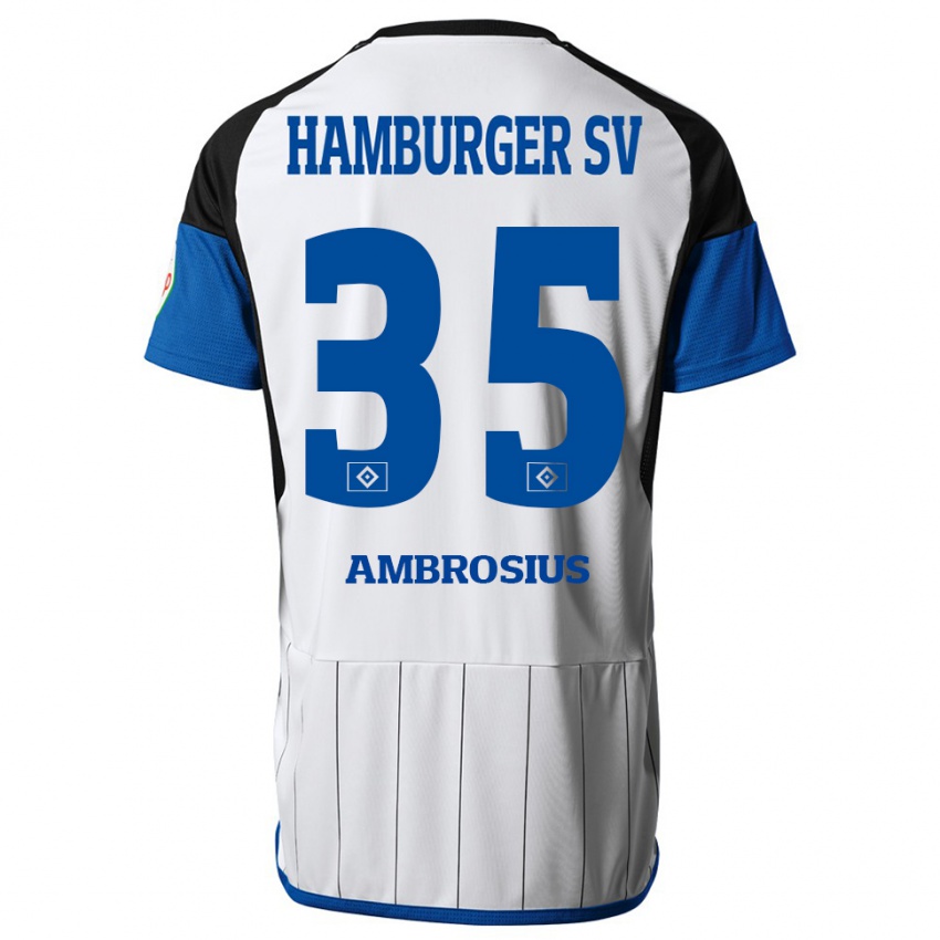 Heren Stephan Ambrosius #35 Wit Thuisshirt Thuistenue 2023/24 T-Shirt