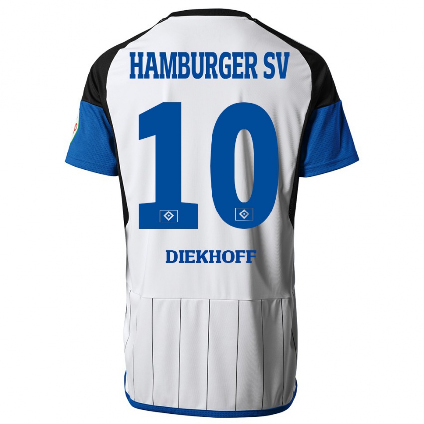Heren Hannah Diekhoff #10 Wit Thuisshirt Thuistenue 2023/24 T-Shirt