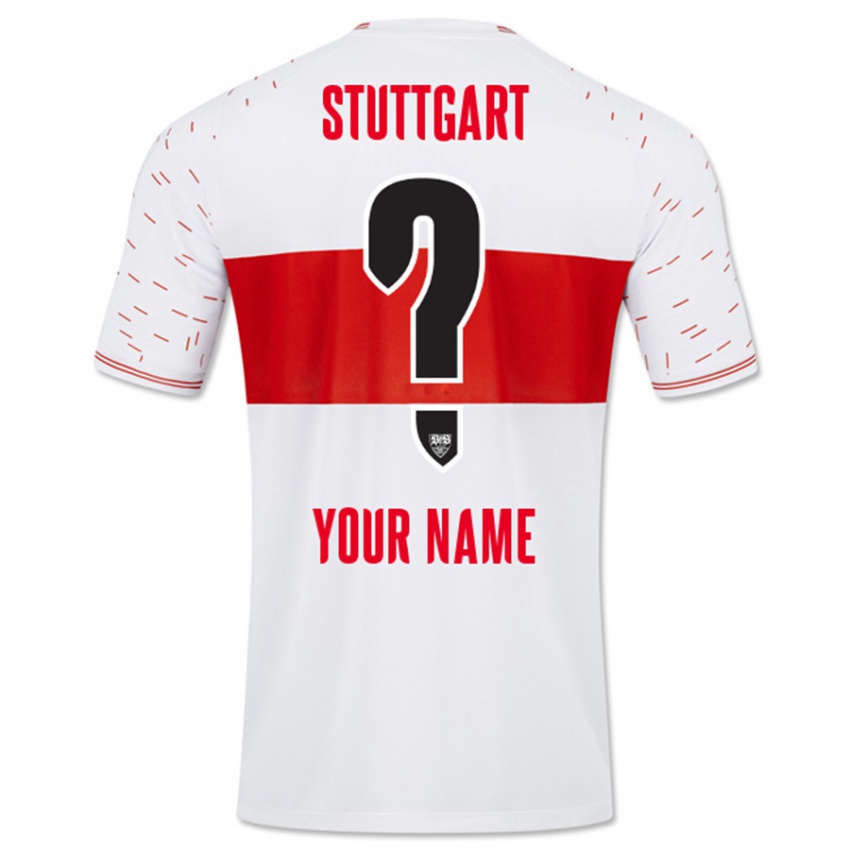 Heren Uw Naam #0 Wit Thuisshirt Thuistenue 2023/24 T-Shirt