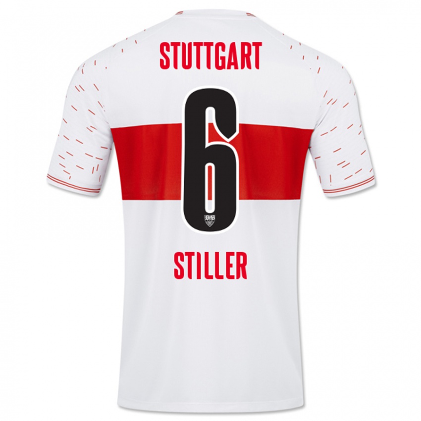 Heren Angelo Stiller #6 Wit Thuisshirt Thuistenue 2023/24 T-Shirt