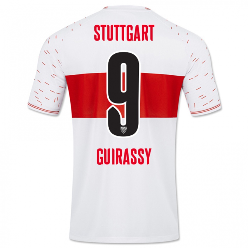 Heren Serhou Guirassy #9 Wit Thuisshirt Thuistenue 2023/24 T-Shirt