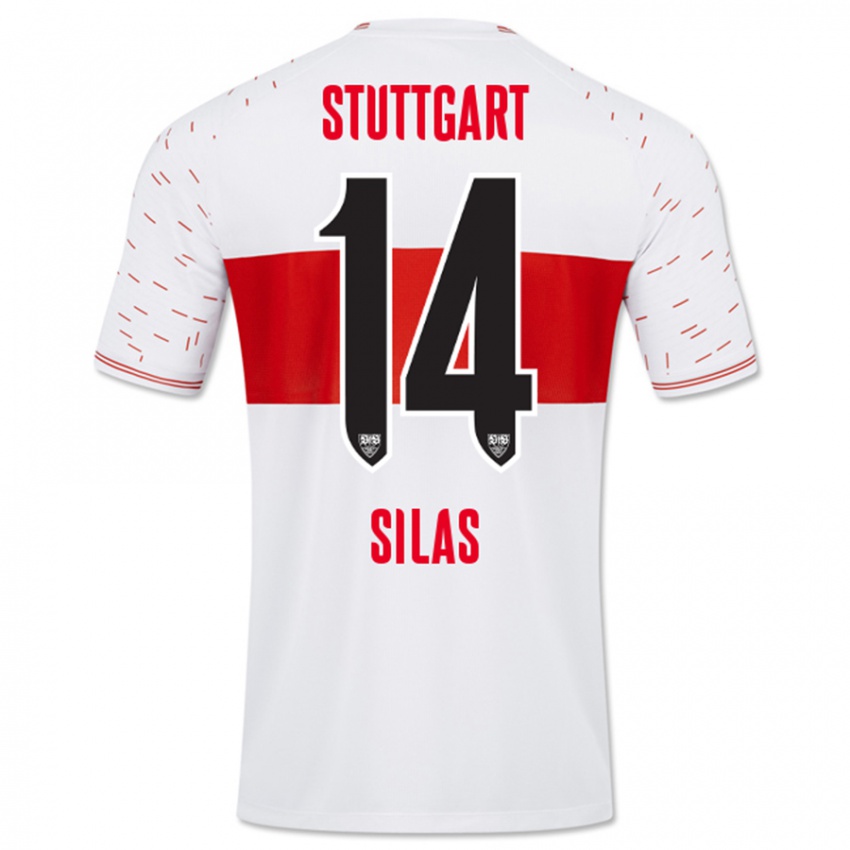 Heren Silas #14 Wit Thuisshirt Thuistenue 2023/24 T-Shirt