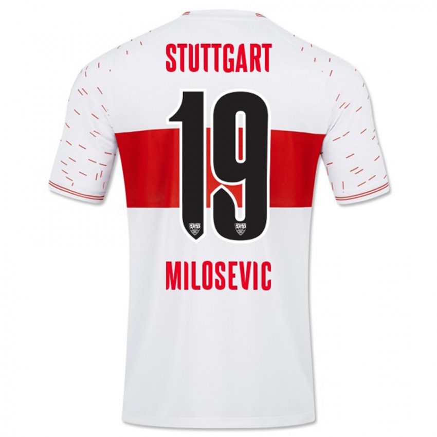 Heren Jovan Milosevic #19 Wit Thuisshirt Thuistenue 2023/24 T-Shirt