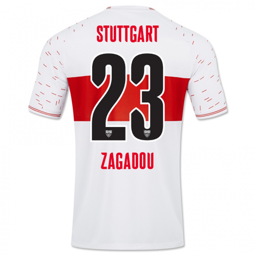 Heren Dan-Axel Zagadou #23 Wit Thuisshirt Thuistenue 2023/24 T-Shirt