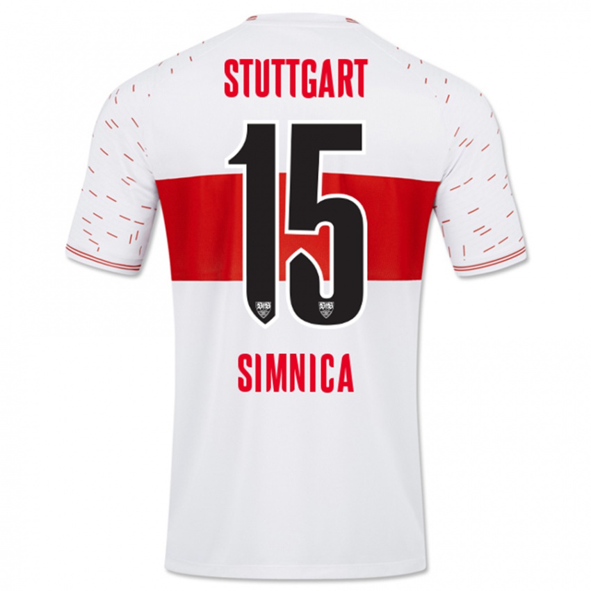 Heren Luan Simnica #15 Wit Thuisshirt Thuistenue 2023/24 T-Shirt