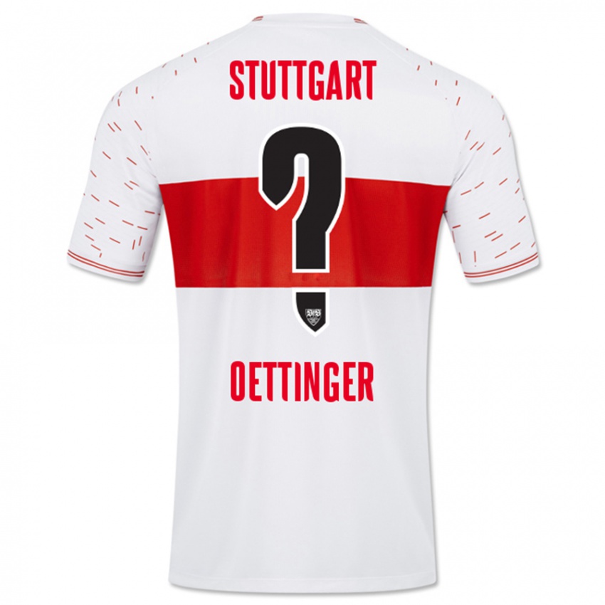 Heren Jannik Oettinger #0 Wit Thuisshirt Thuistenue 2023/24 T-Shirt