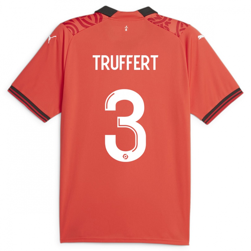 Heren Adrien Truffert #3 Rood Thuisshirt Thuistenue 2023/24 T-Shirt