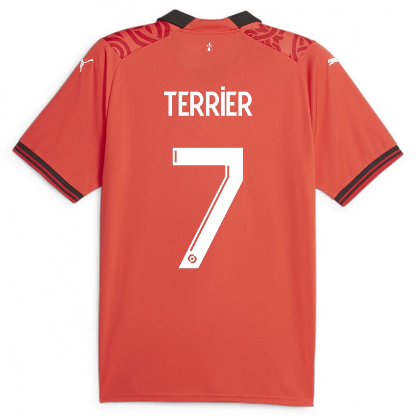 Heren Martin Terrier #7 Rood Thuisshirt Thuistenue 2023/24 T-Shirt