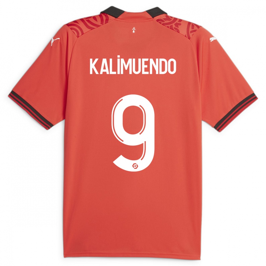 Heren Arnaud Kalimuendo #9 Rood Thuisshirt Thuistenue 2023/24 T-Shirt