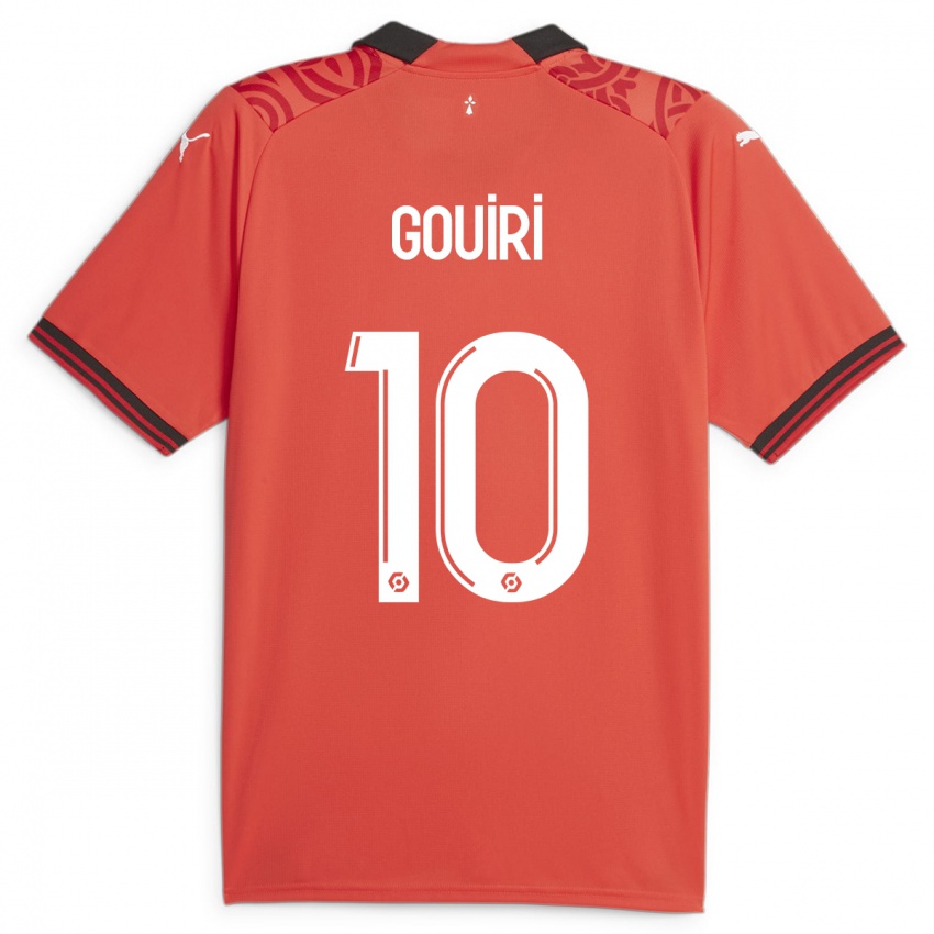 Heren Amine Gouiri #10 Rood Thuisshirt Thuistenue 2023/24 T-Shirt