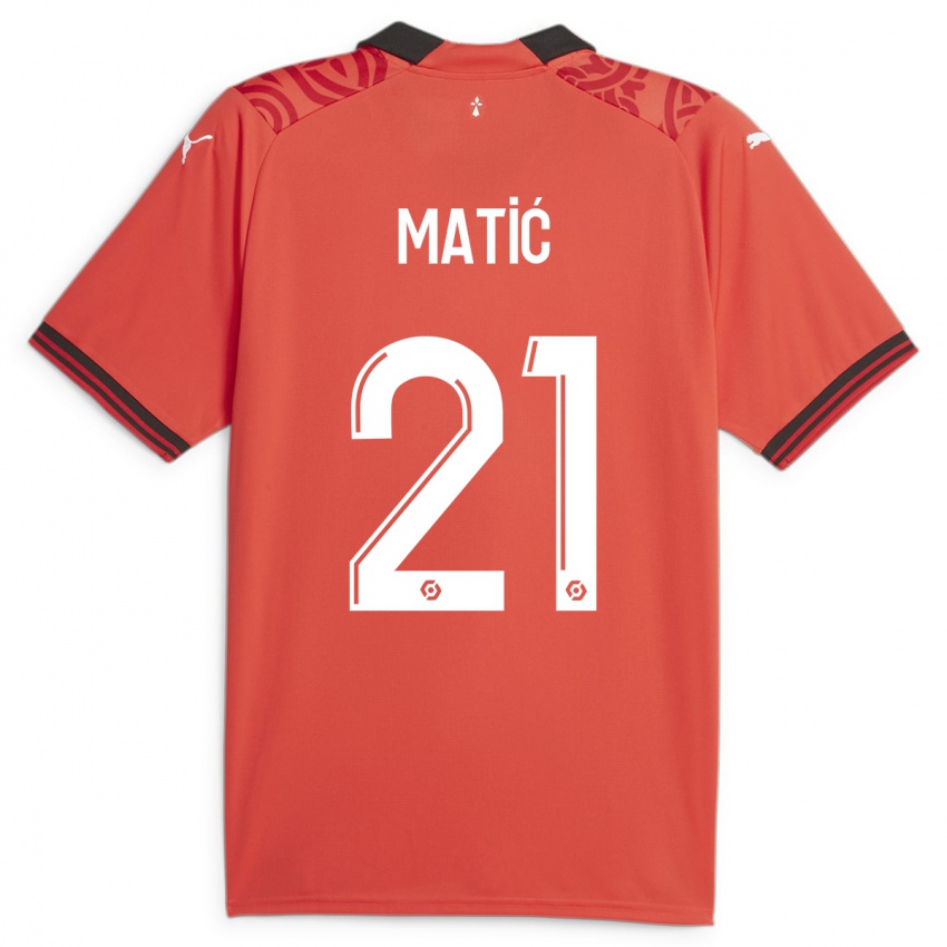Heren Nemanja Matic #21 Rood Thuisshirt Thuistenue 2023/24 T-Shirt