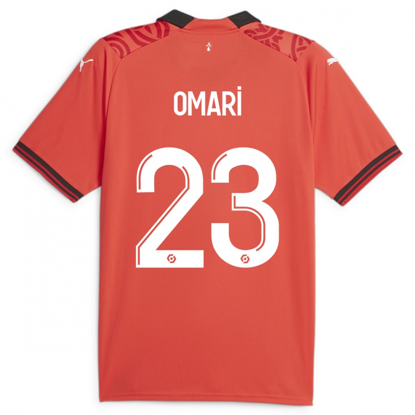 Heren Warmed Omari #23 Rood Thuisshirt Thuistenue 2023/24 T-Shirt