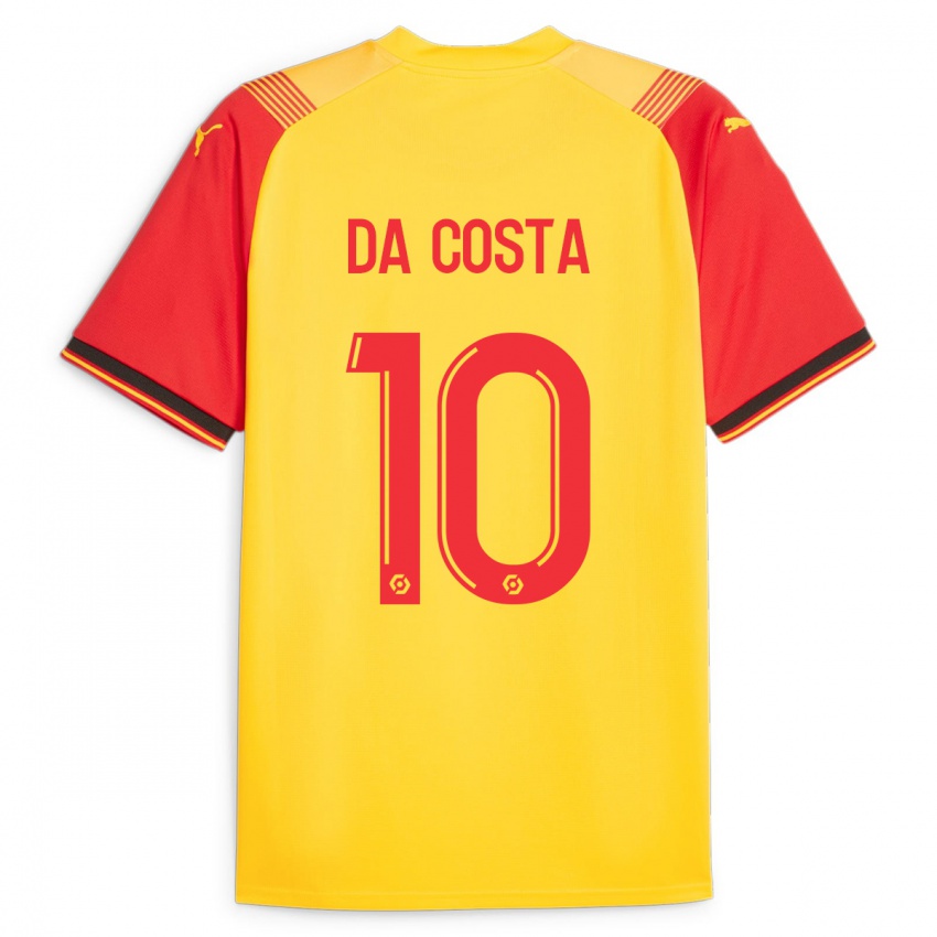 Heren David Pereira Da Costa #10 Geel Thuisshirt Thuistenue 2023/24 T-Shirt