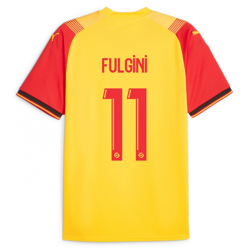 Heren Angelo Fulgini #11 Geel Thuisshirt Thuistenue 2023/24 T-Shirt