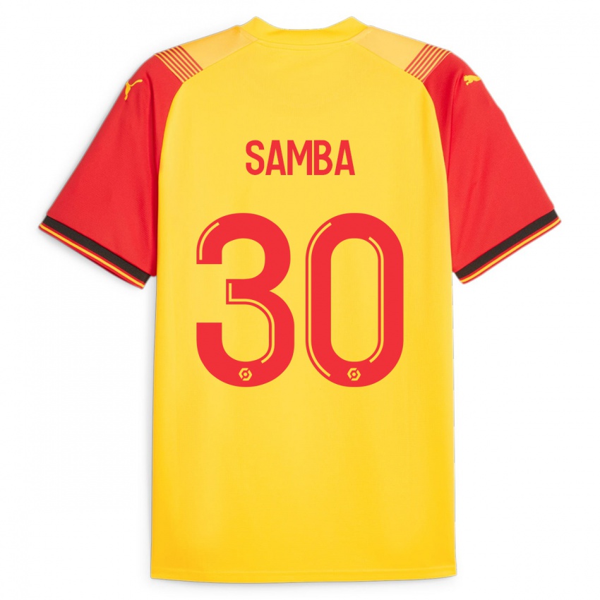 Heren Brice Samba #30 Geel Thuisshirt Thuistenue 2023/24 T-Shirt