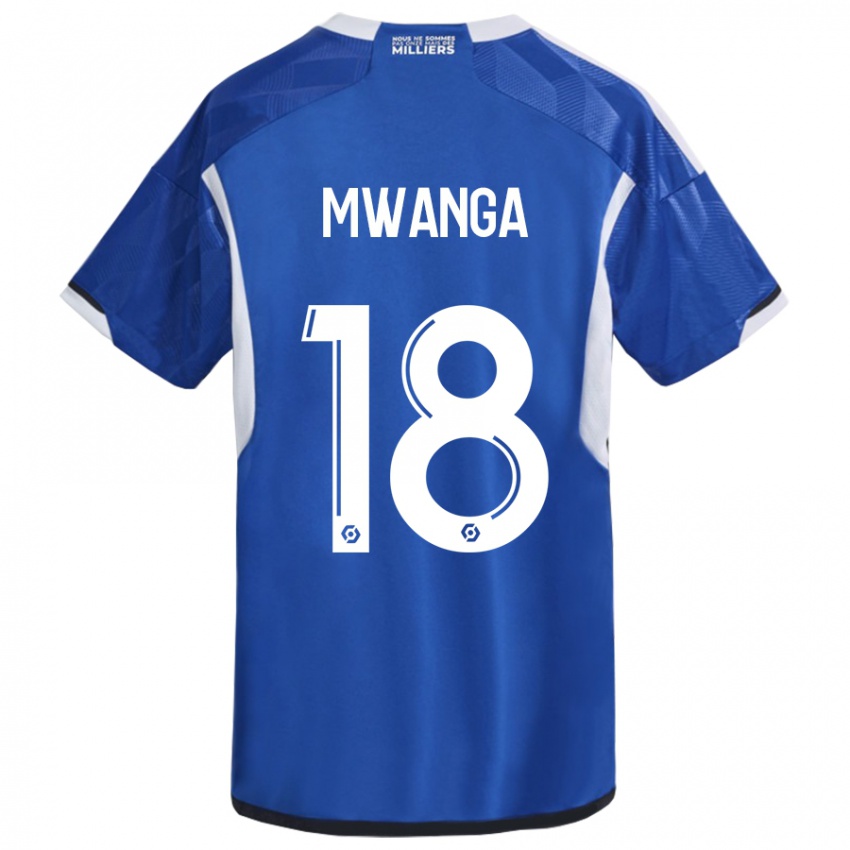 Heren Junior Mwanga #18 Blauw Thuisshirt Thuistenue 2023/24 T-Shirt