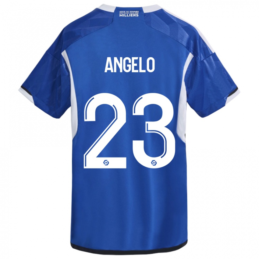 Heren Ângelo #23 Blauw Thuisshirt Thuistenue 2023/24 T-Shirt