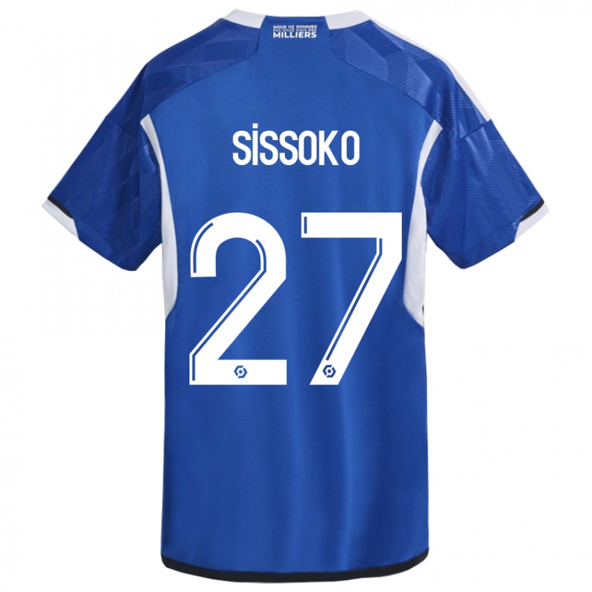 Heren Ibrahima Sissoko #27 Blauw Thuisshirt Thuistenue 2023/24 T-Shirt