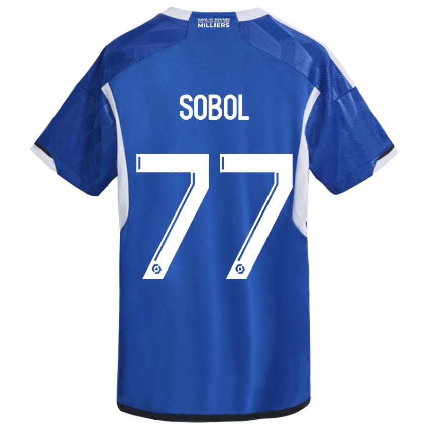 Heren Eduard Sobol #77 Blauw Thuisshirt Thuistenue 2023/24 T-Shirt