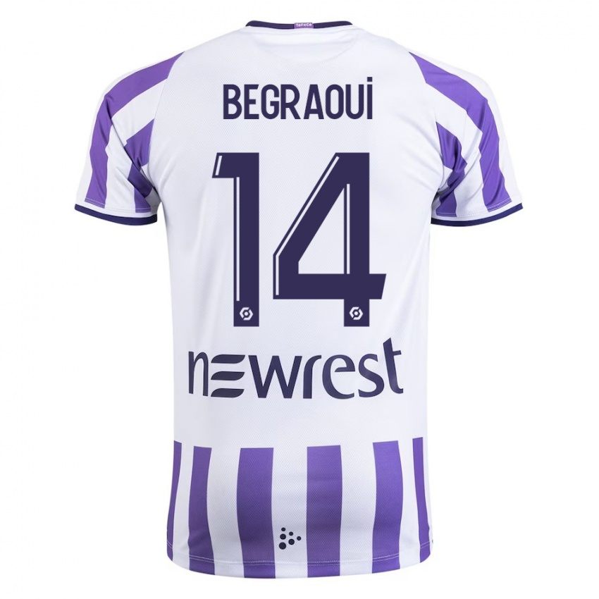 Heren Yanis Begraoui #14 Wit Thuisshirt Thuistenue 2023/24 T-Shirt