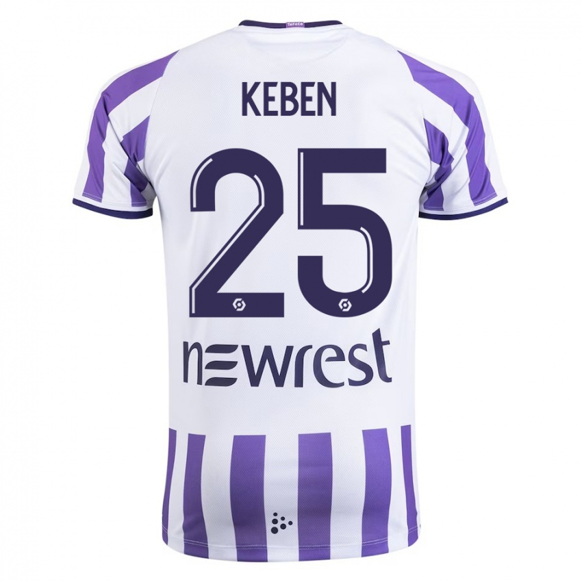 Heren Kévin Keben #25 Wit Thuisshirt Thuistenue 2023/24 T-Shirt