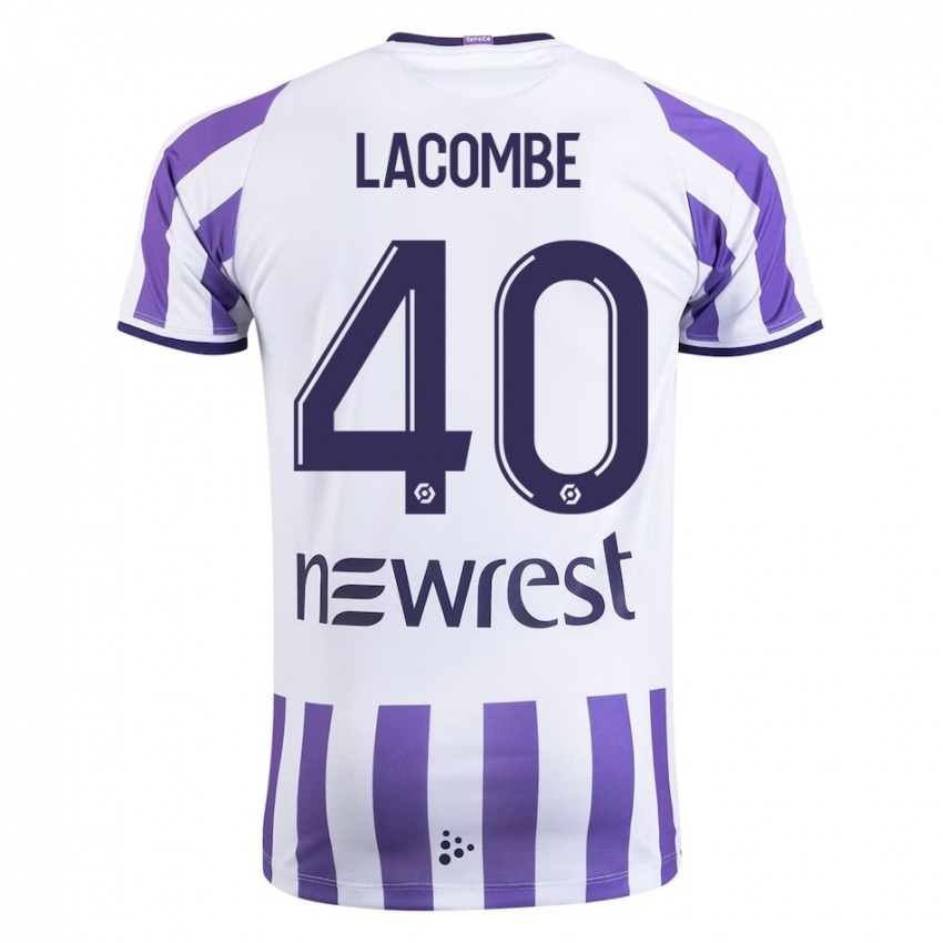 Heren Justin Lacombe #40 Wit Thuisshirt Thuistenue 2023/24 T-Shirt