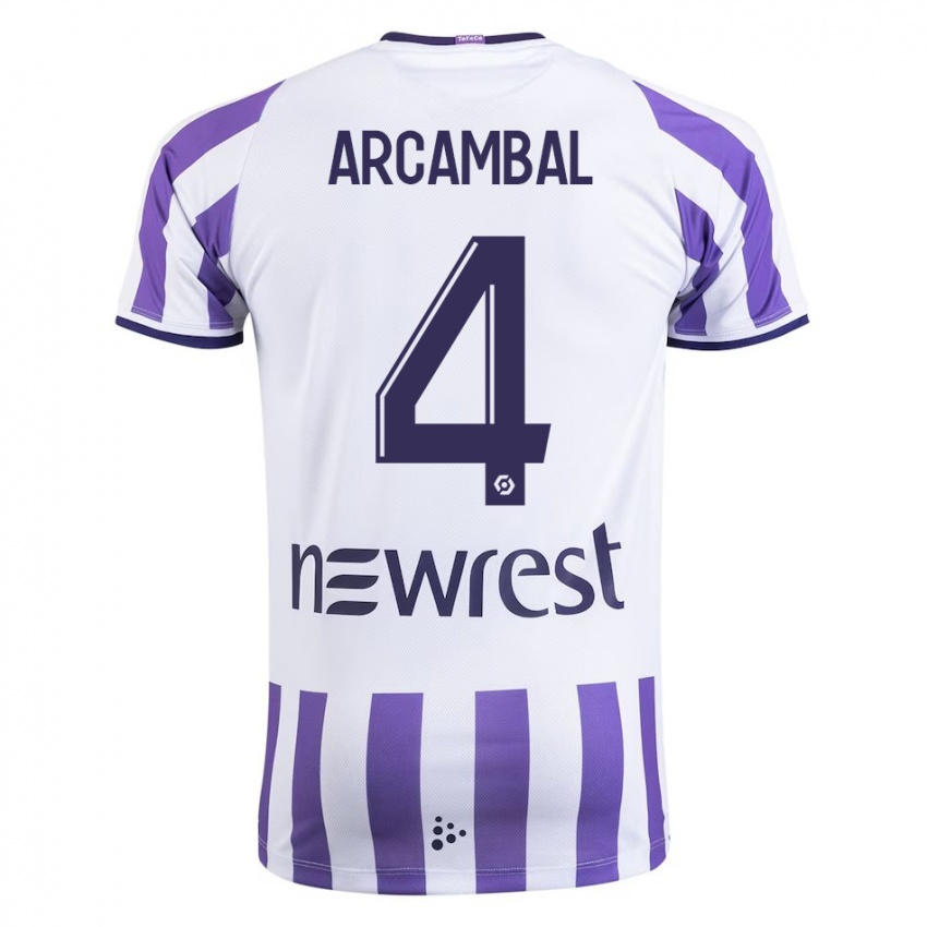 Heren Anais Arcambal #4 Wit Thuisshirt Thuistenue 2023/24 T-Shirt