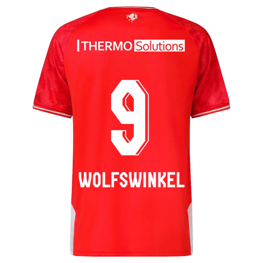 Heren Ricky Van Wolfswinkel #9 Rood Thuisshirt Thuistenue 2023/24 T-Shirt